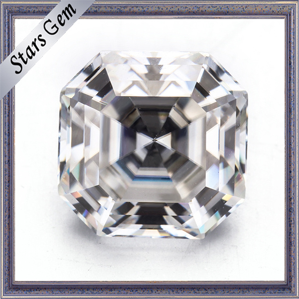 Near White Gh Color Asscher Cut Moissanite for Rings