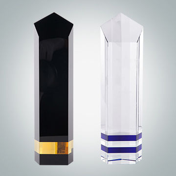 Crystal Clear Crystal and Black Crystal Trophy