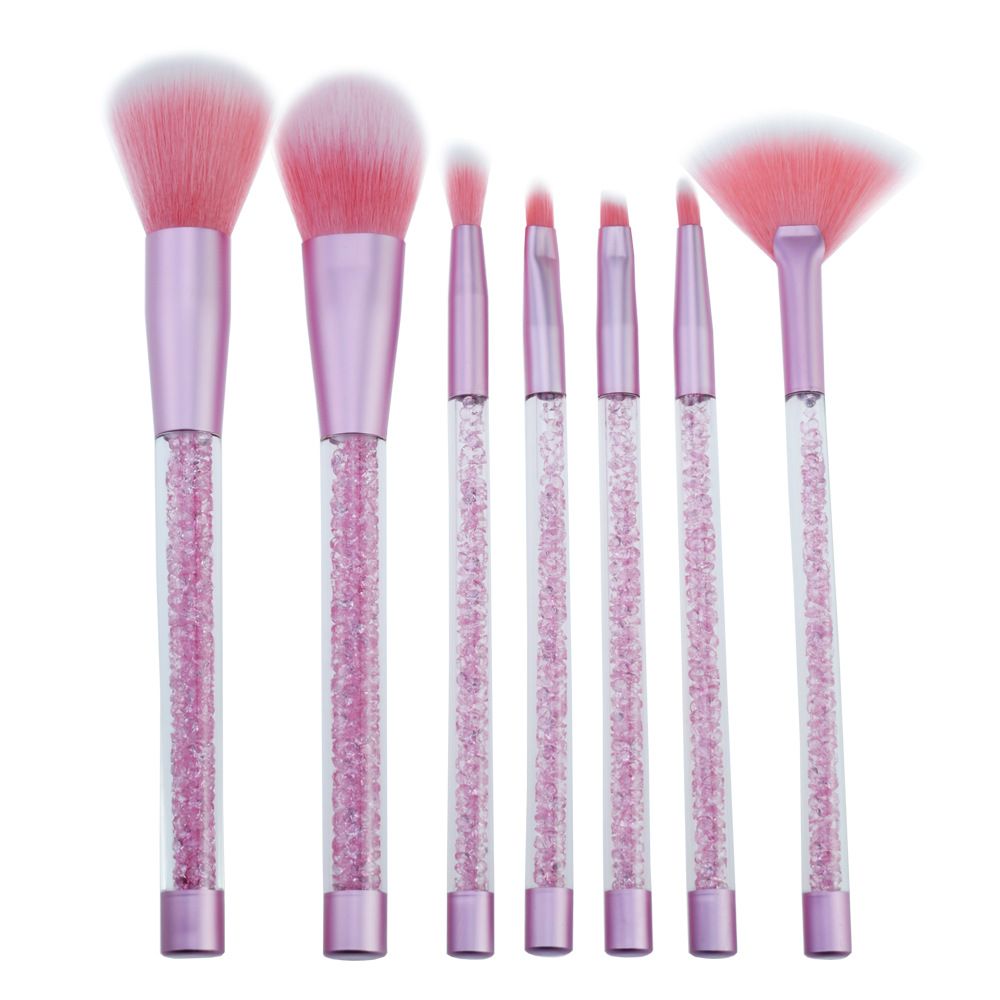 7 PCS Make up Brushes Diamonds Makeup Brush Set Eye Shadow Brush Cosmetics Blending Brush Tool, Crystal Eye Shadow Brush Makeup Brush Set with Organizer Bag