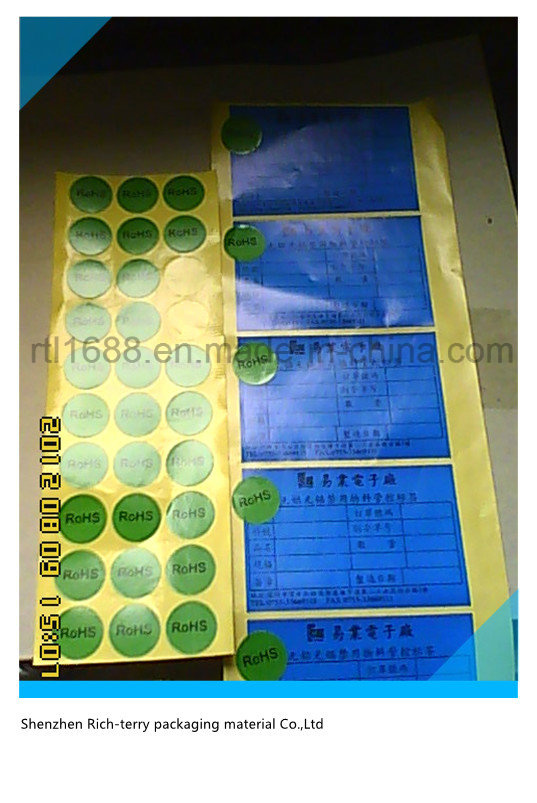 Printed Blue Sticker