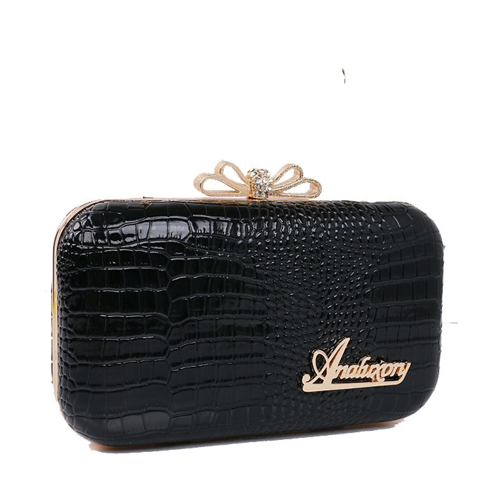 2017 Crocodile Pattern Women Party Box Clutch Evening Bags