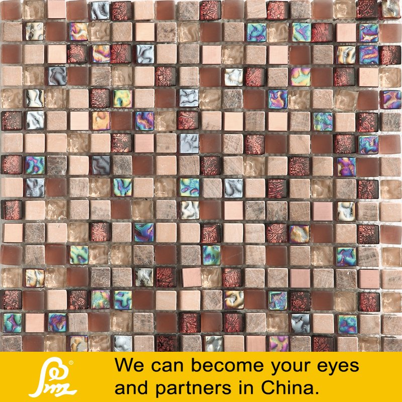 Stone Mix Crystal Glass Mosaic Tile Sharp Stone 07