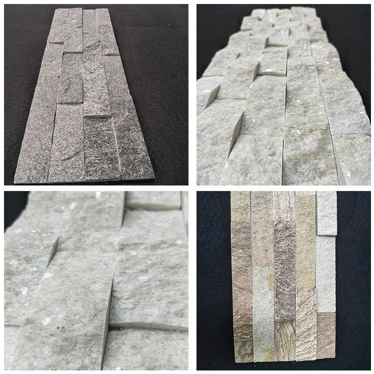 Crystal White Quartzite Culture Stone Black Culture Stone