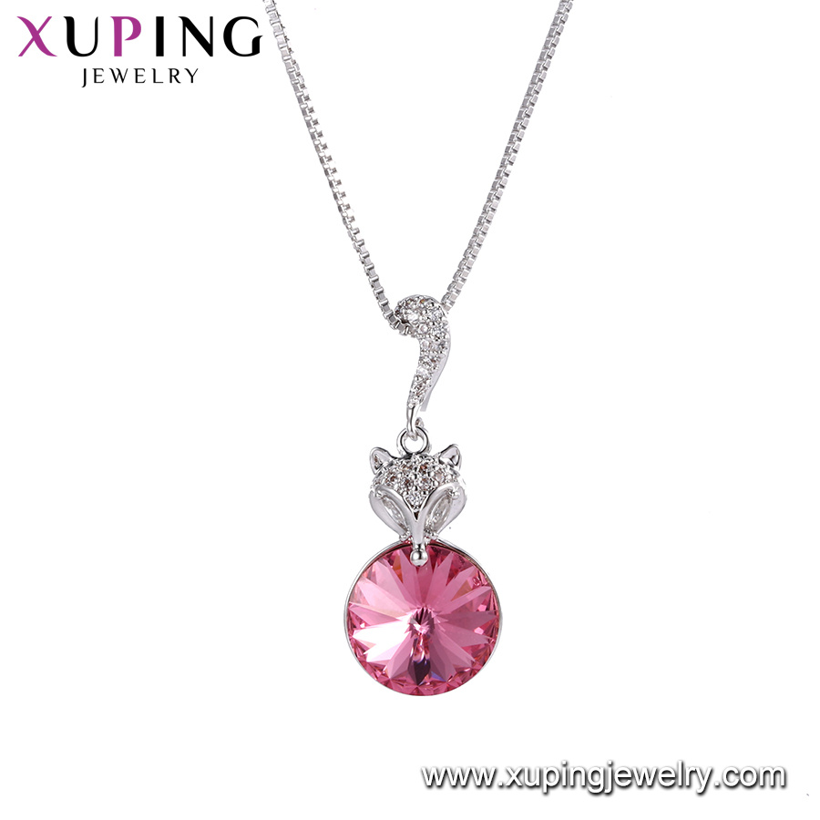 Necklace-00572 Xuping Fox Necklace 925 Sun Silver Color Jewelry