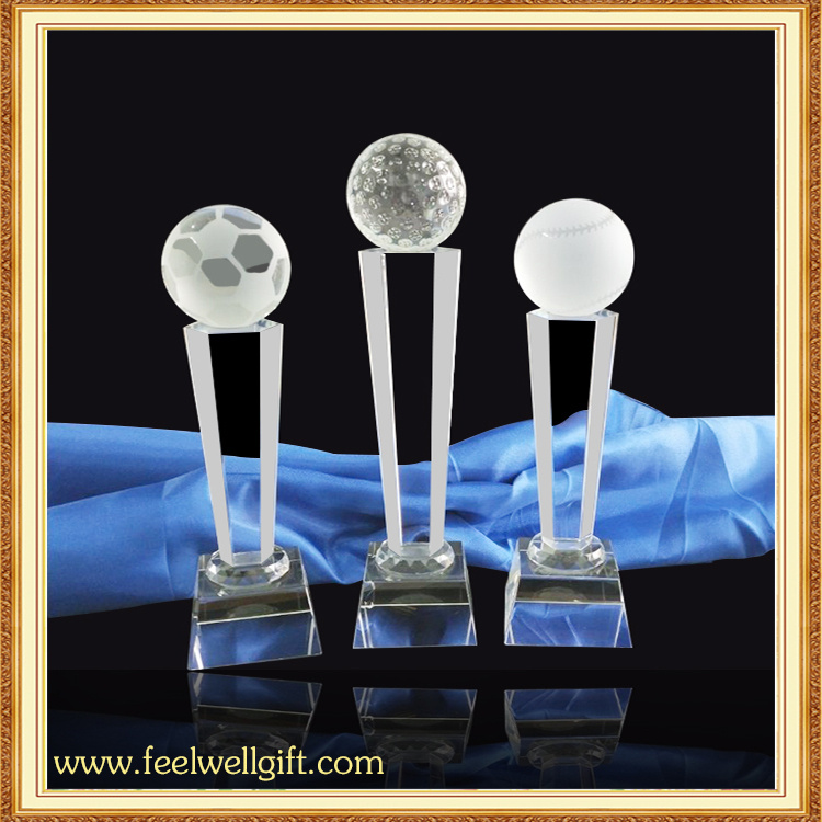 Basketball, Soccer Ball Blank Glass Trophy Custom