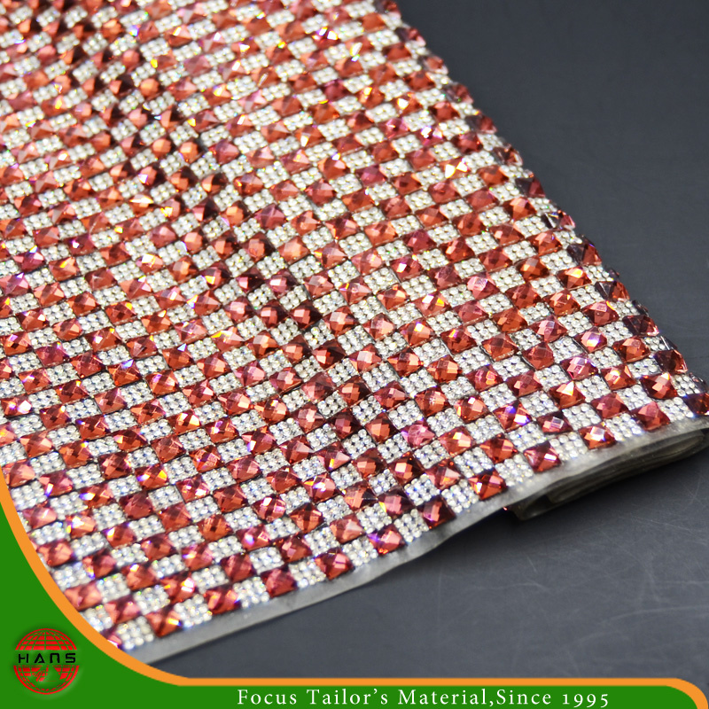 New Design Heat Transfer Adhesive Crystal Resin Rhinestone Mesh (HS17-11)