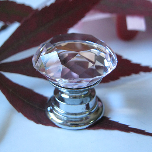 Pink Children Drawer Crystal Pull 20mm
