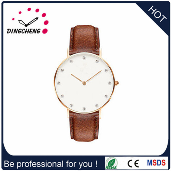 2015 Brown Leather Band, Fashion Quartz Watch (DC-1423)