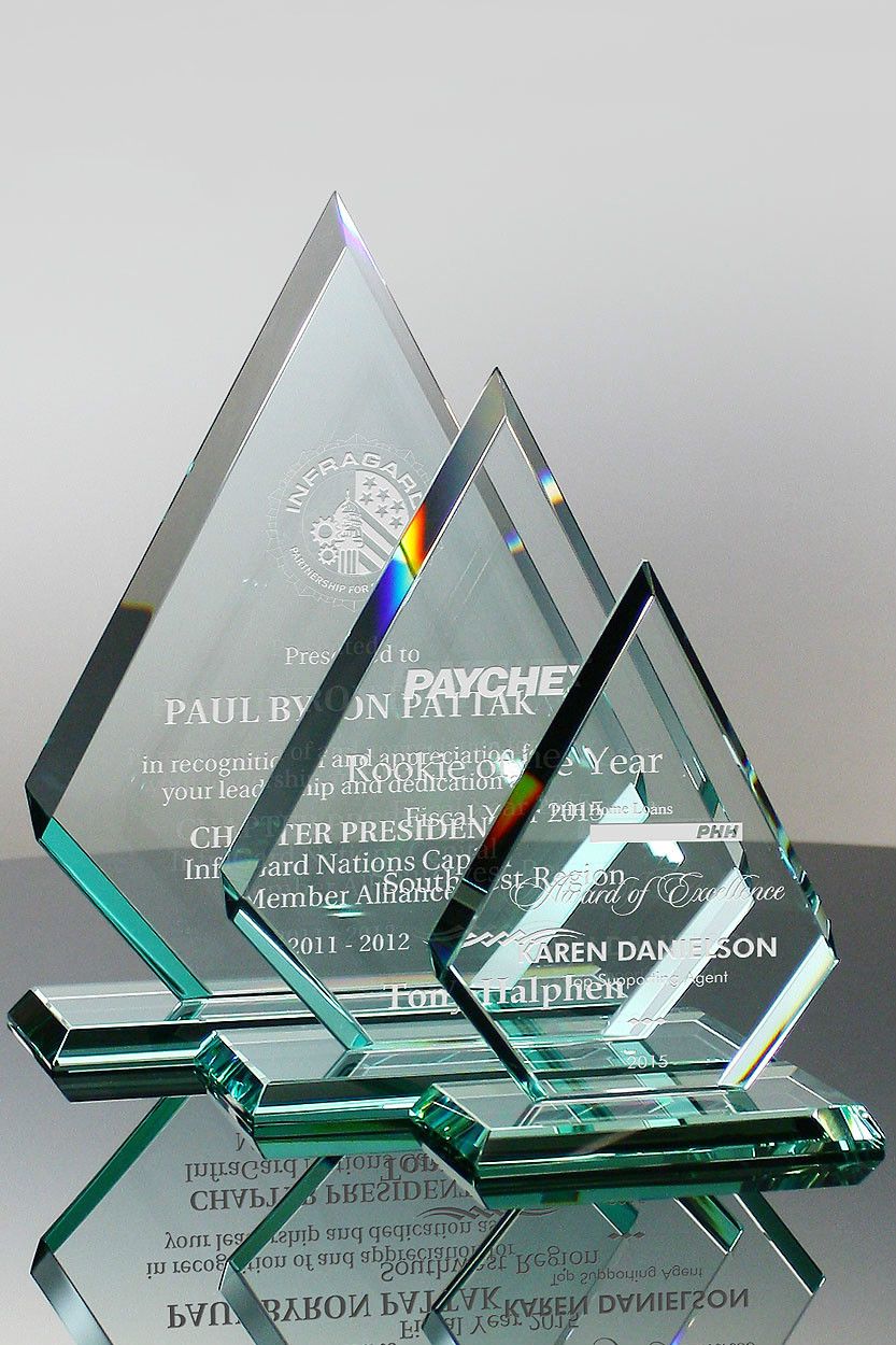 Peak Performance Jade Glass Award (#1871, #1872, #1873)