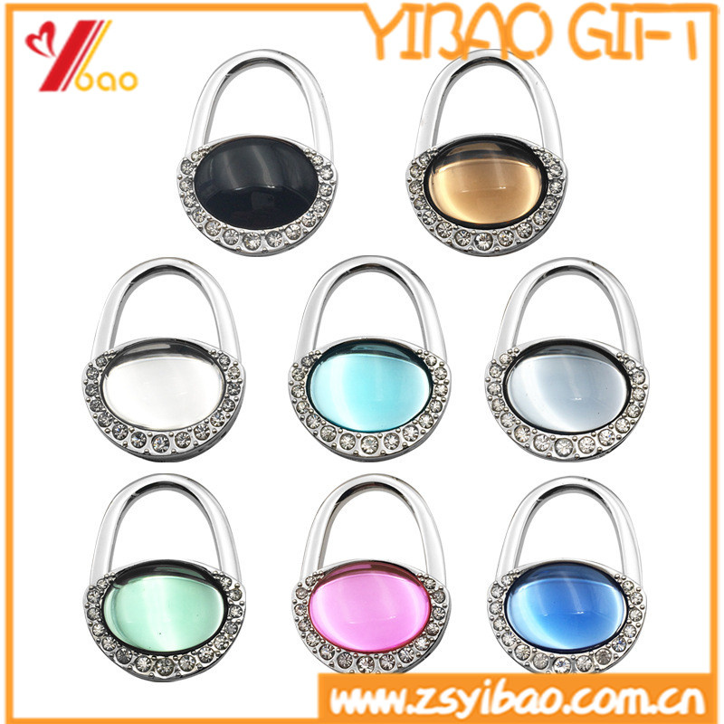 Custom Logo Acrylic Diamond Foldable Purse Bag Hook/Hanger for Promtoin Gift