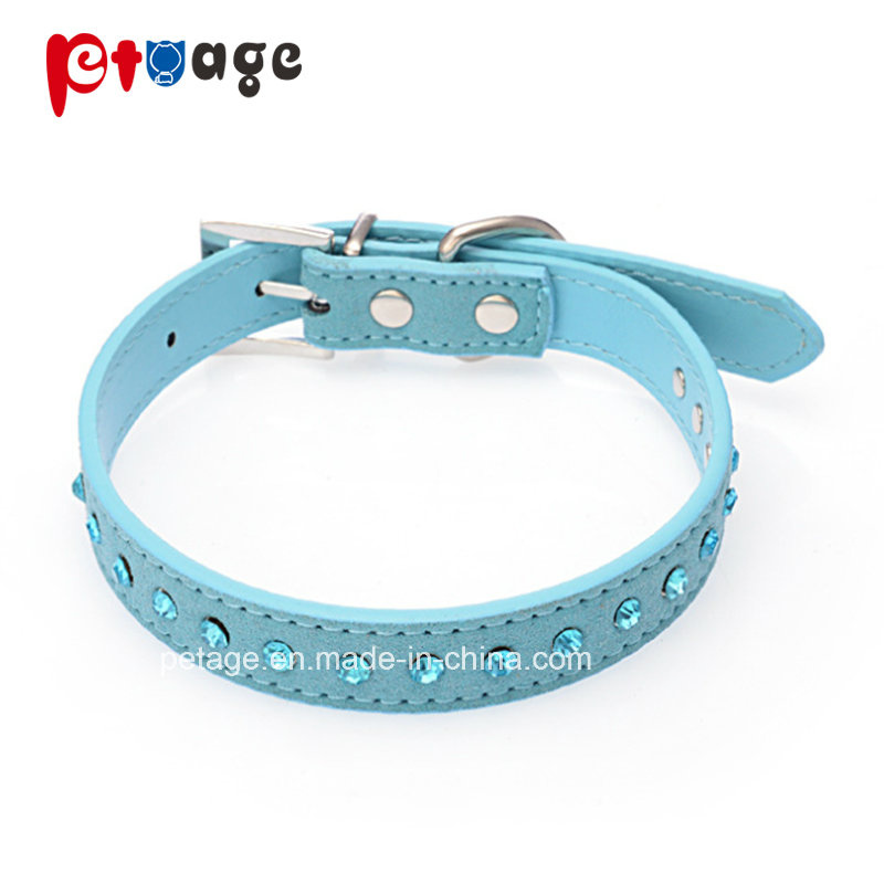 Blue Crystal Pet Collar with Bells Cat Collars Pet Product