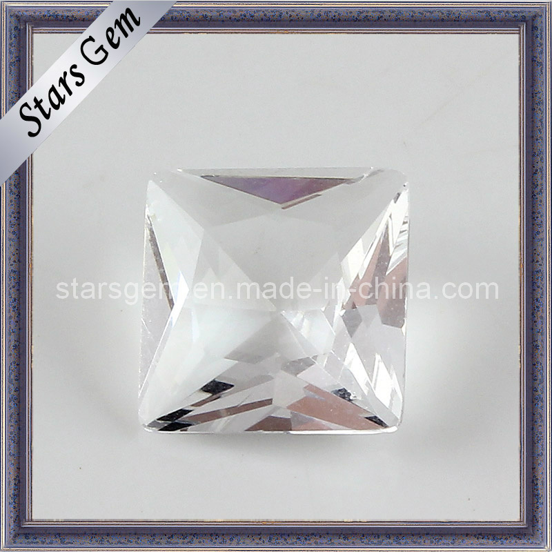 5mm White Square Shape Princess Cut Glass Beads for Jewellry