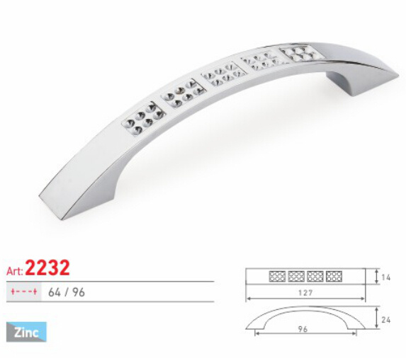 Modern Simple Design Zinc Alloy Sn Finish Cabinet Handle (2232)