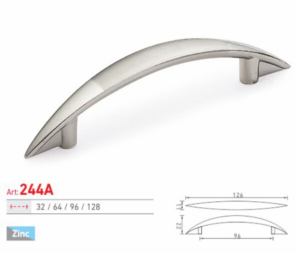 Modern Simple Design Zinc Alloy PC Finish Cabinet Handle (244A)
