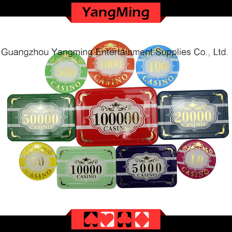 Chip Set/ Custom Plastic Acrylic Casino Chip Set with Aluminum Case (YM-SCMA001)