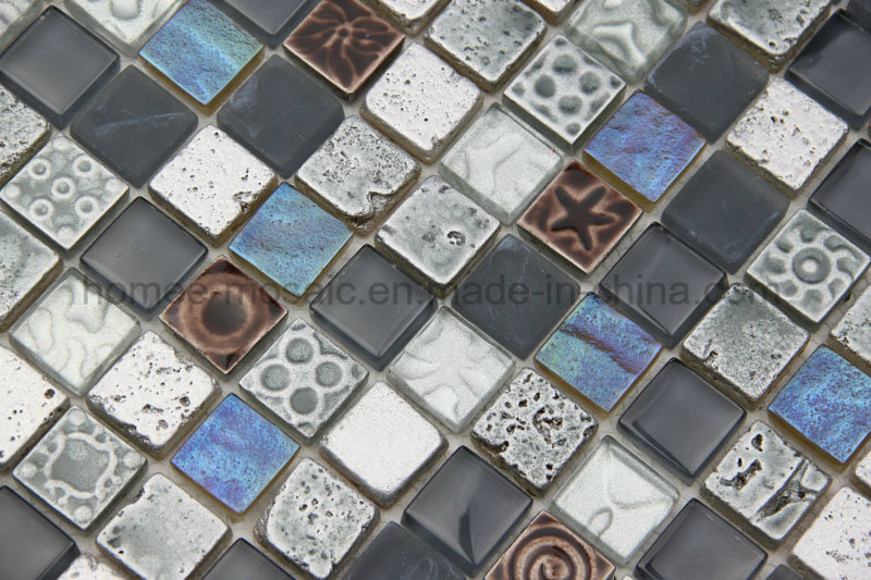 Modern Designed 23*23*8mm Glass Mosaic with Ce Certificate