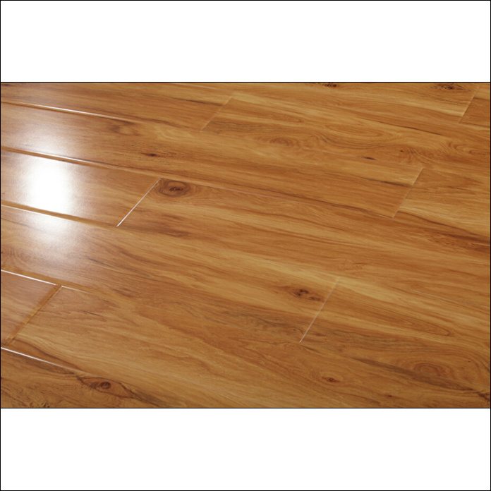 New Design Painting High Gloss Laminate Flooring with V-Groove