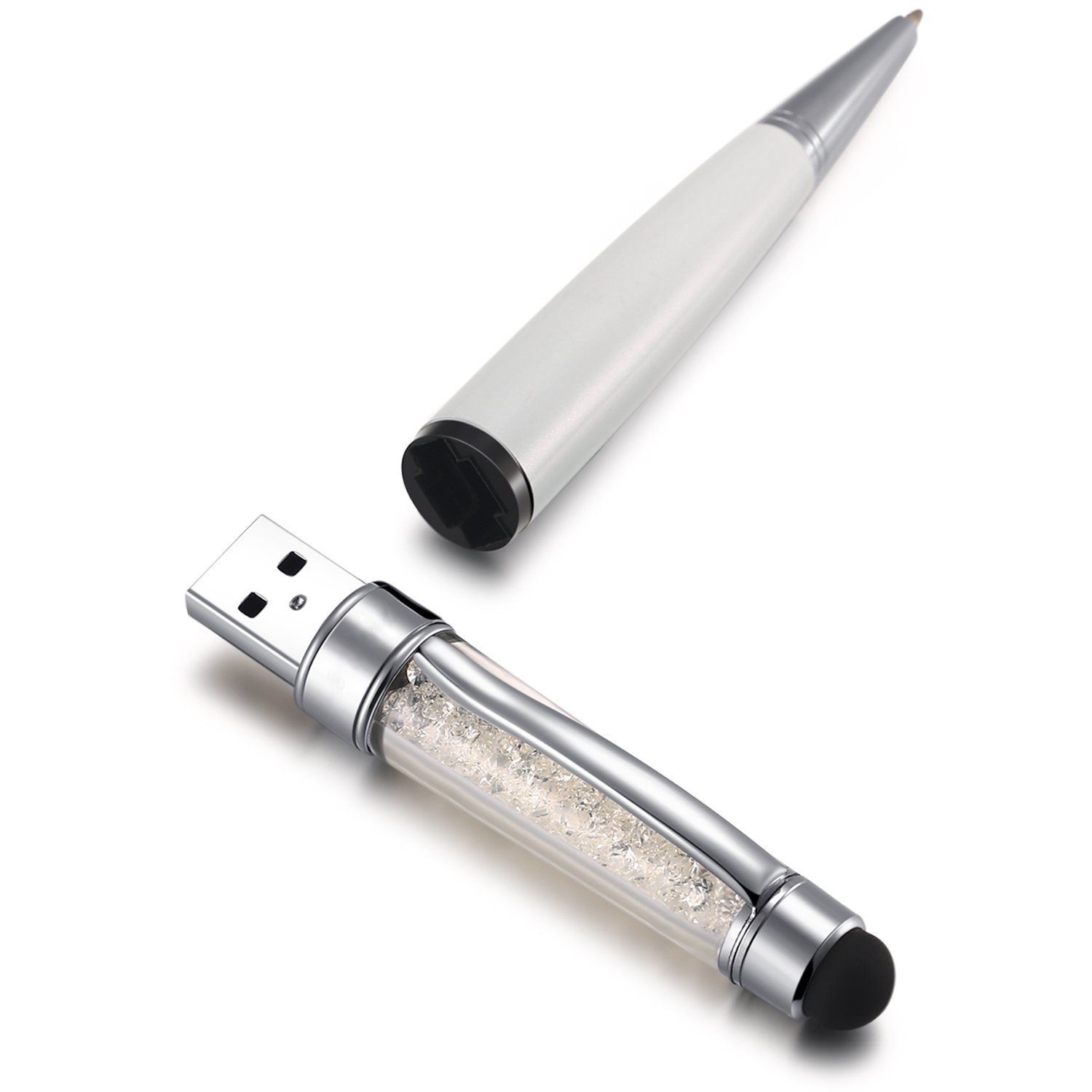 Luxury Business Gift 3 in 1 Stylish Crystal USB Ballpoint Pen
