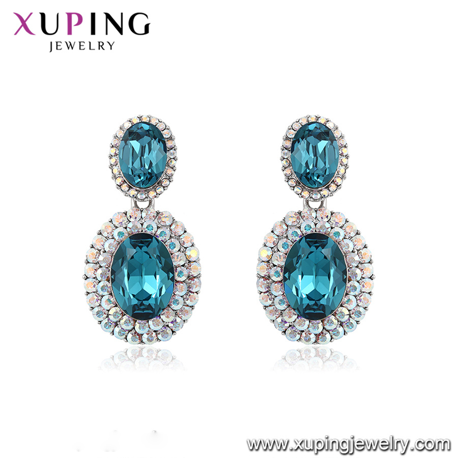 Xuping Moon Star Designs Jewelry Earrings, Crystals From Swarovski Fancy Girls Studs