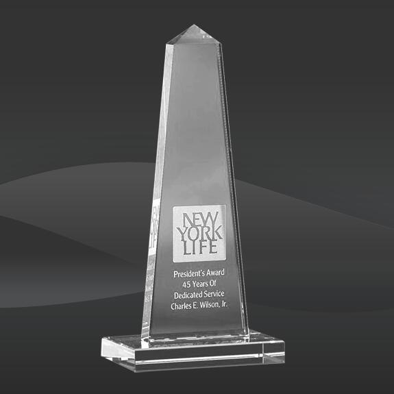 Crystal Flat Obelisk Award (JC-770, JC-771, JC-772)