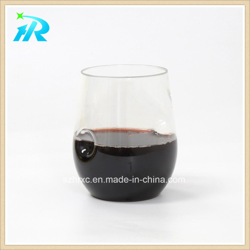 10oz Plastic Finger Curve Wine Cup Acrylic Barware Personalized