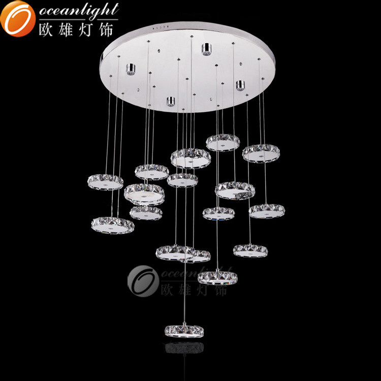 Modern LED Crystal Disks Pendant Hanging Light Om99019