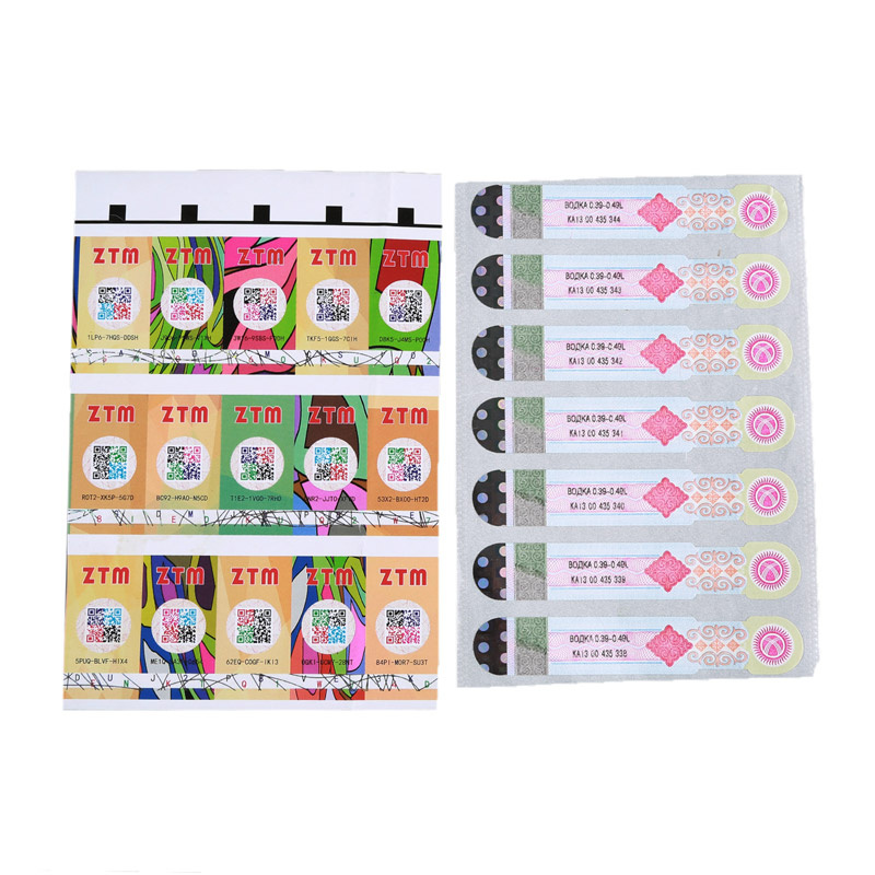 Full Color Printing Barcode Sticker for Anti-Counterfeiting Brand Protection