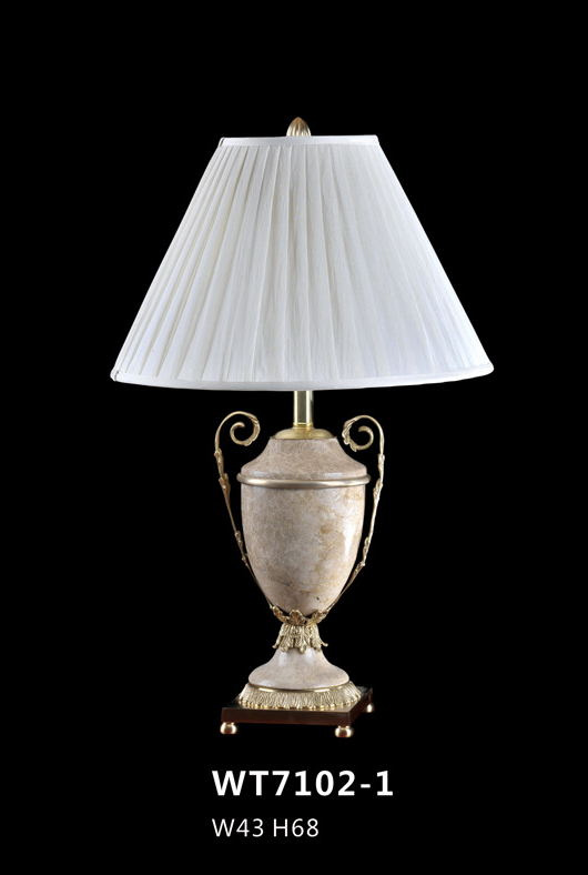 Classial Office Desk Light with White Shade (WT7102-1)
