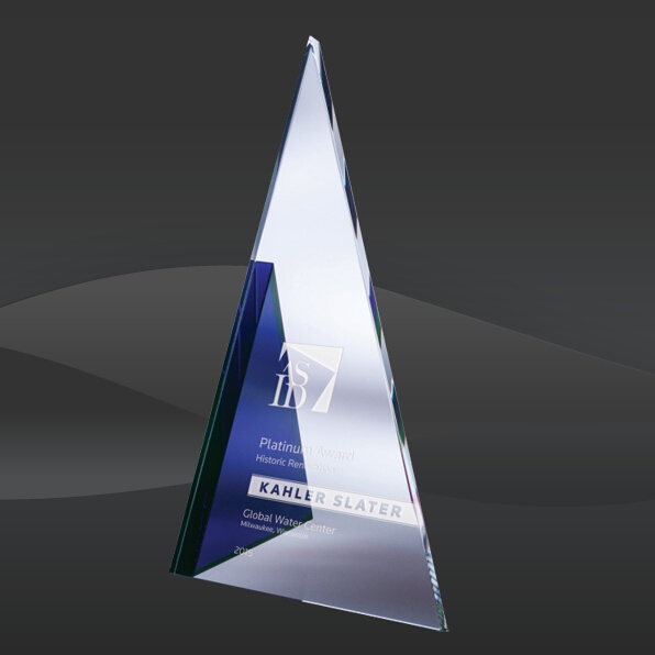 Blue Apex Crystal Award (JC-2338BLU, JC-2339BLU)