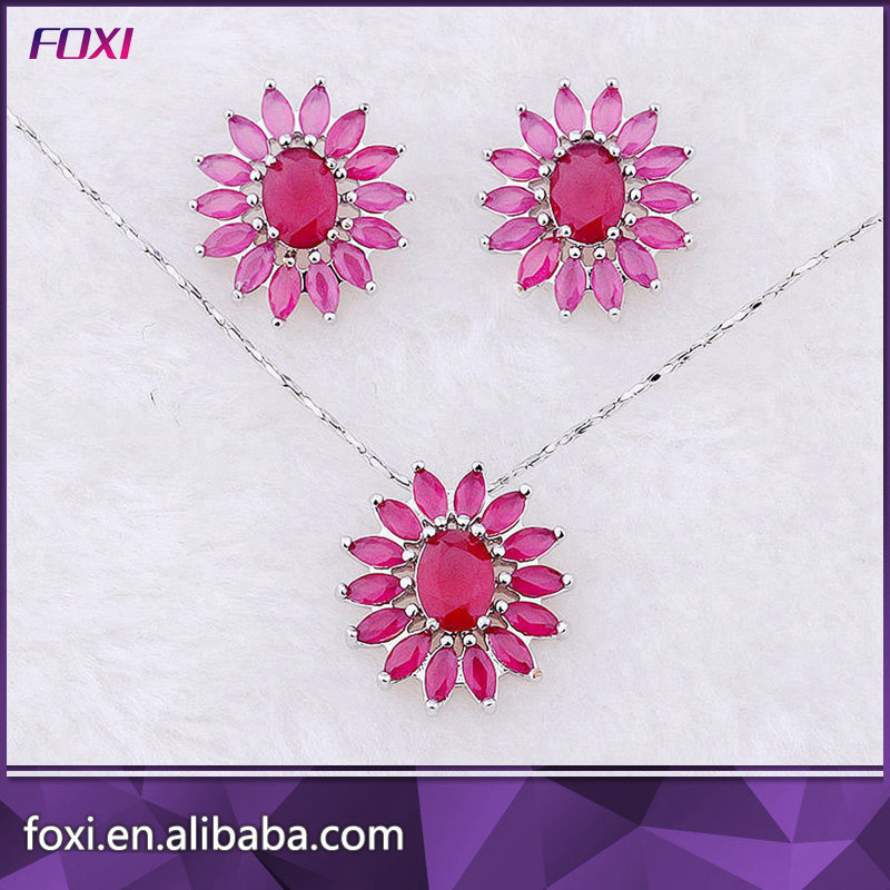 Alibaba 18k Gold Plated Jewelry Set Emerald Colors Jewelry Set