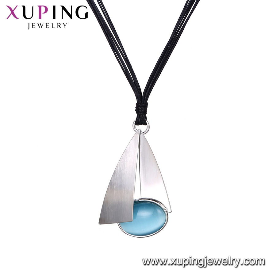 Necklace-00637 Fashion Man Rhodium Color Necklace