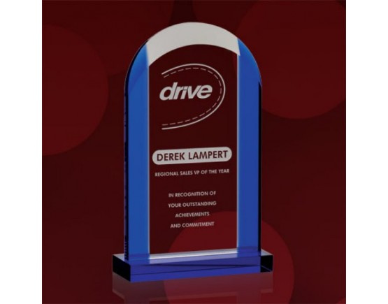 Triple Color Component Crystal Plaque
