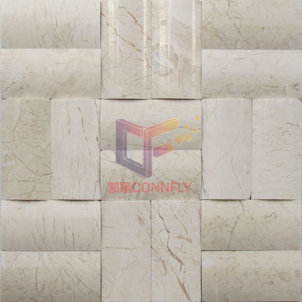 Polished Beige Beautiful Natural Pattern Marble Mosaic (CFS1057)