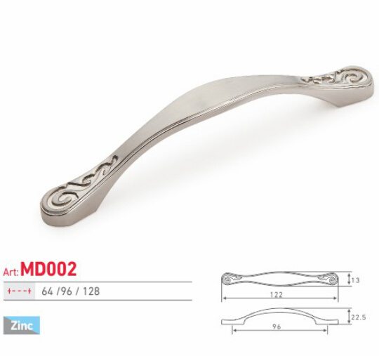 Modern Simple Design Zinc Alloy PC Finish Cabinet Handle (MD002)