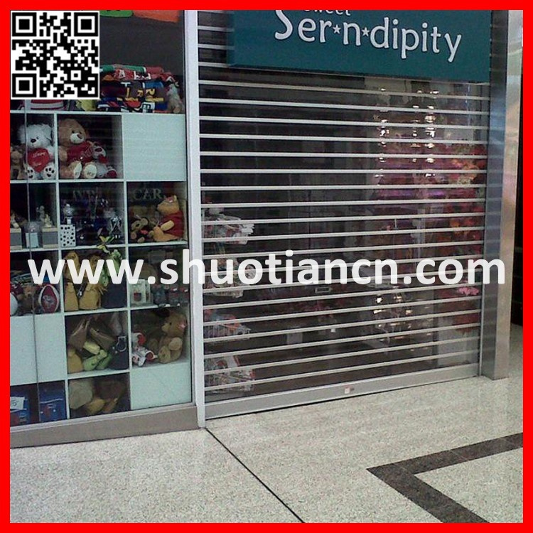 Commercial Security Polycarbonate Transparent Roller Shutter Door
