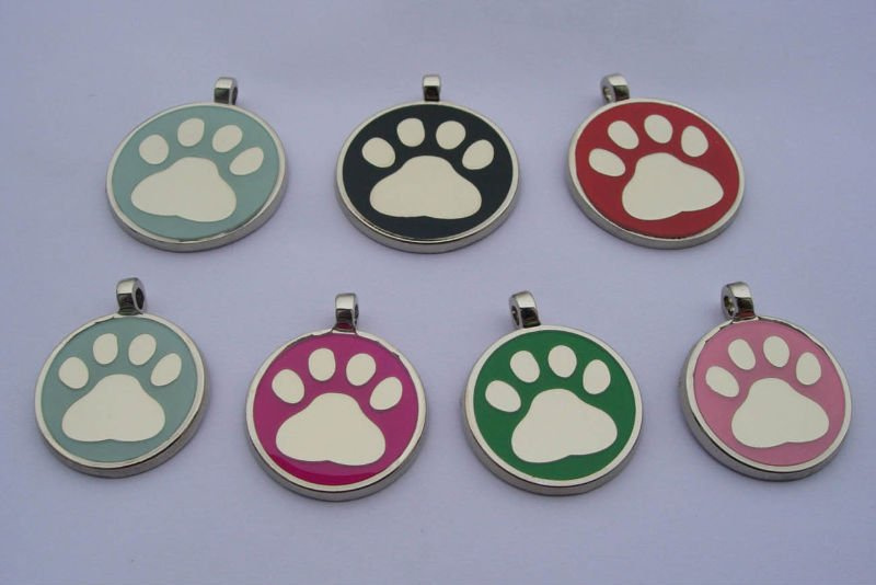Alloy Custom Paw Shaped ID Pet Tags (AS-PT-18)