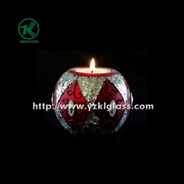 Single Color Glass Candle Cup)Kl101020-109)