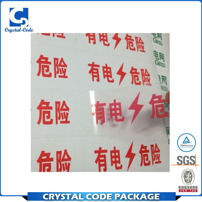 Self Adhesive Vinyl Waterproof Display Window Sticker Label
