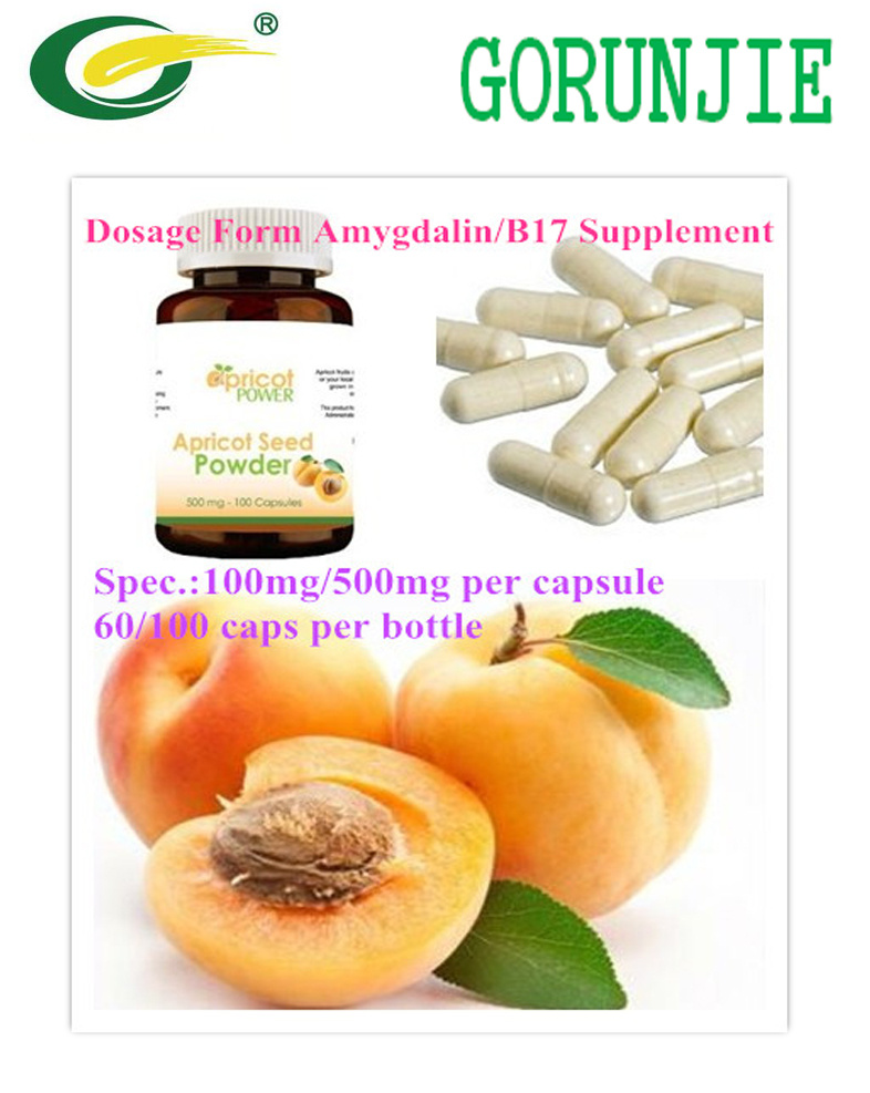 Natural Dosage Form Supplement Bitter Almond Extract Amygdalin/B17 98% Capsules 500mg