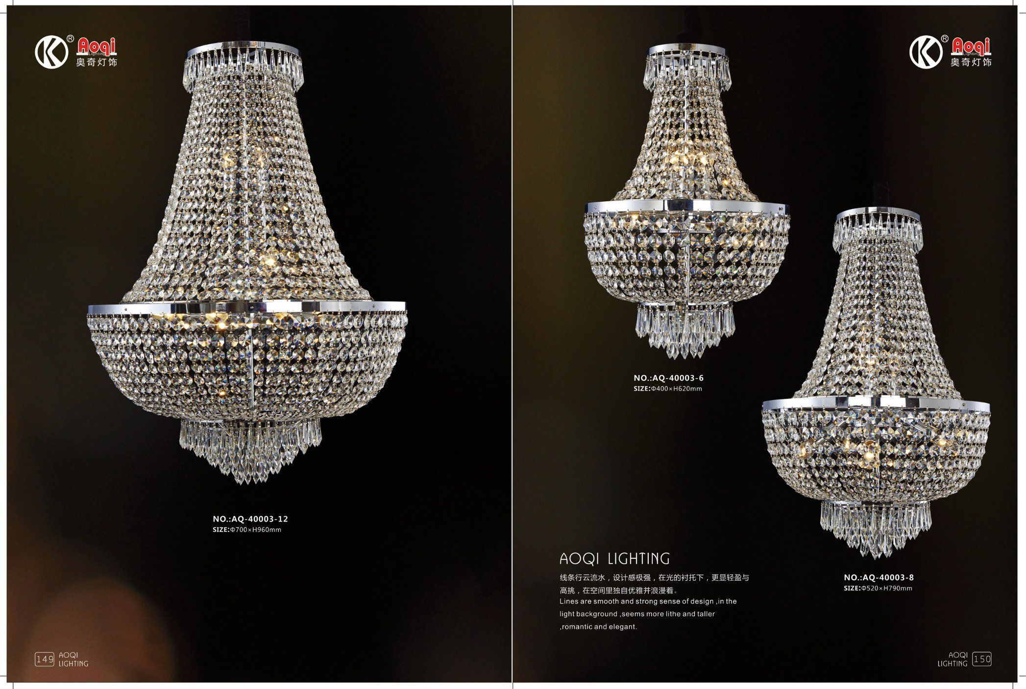 K9 Clear Crystal European Pendant Light