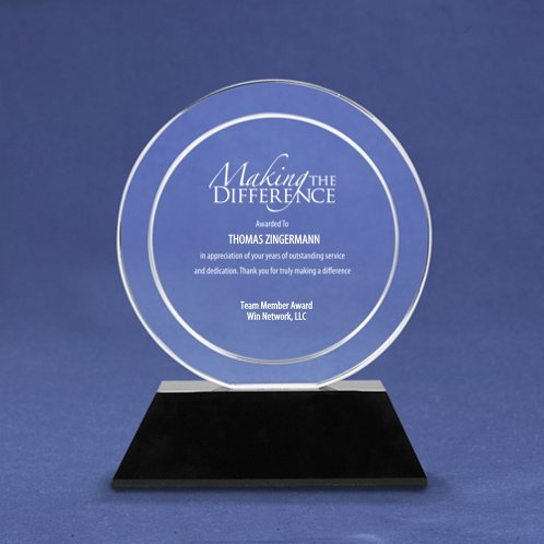 Round Elite Black Accent Trophy (#78223)