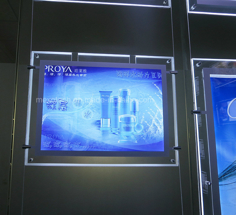 LED Backlit Acrylic Poster Frame with Finger Curved Change Posters