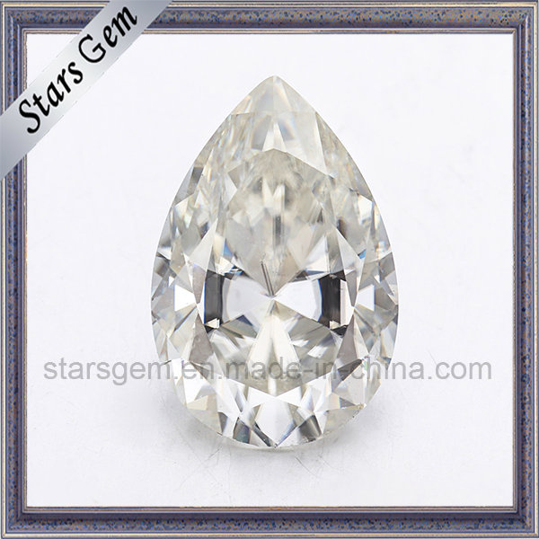 Near White Gh Color Pear Cut Moissanite for Wedding Ring