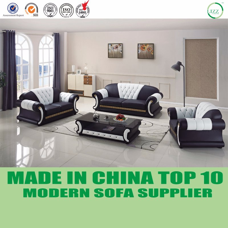 Modern Luxury French Style Tufted Leather Chesterfield Sofa Couch