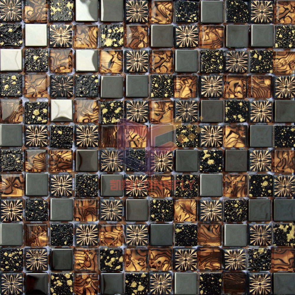 Stainless Steel Mix Resin and Doubling Crystal Mosaic (CSR048)