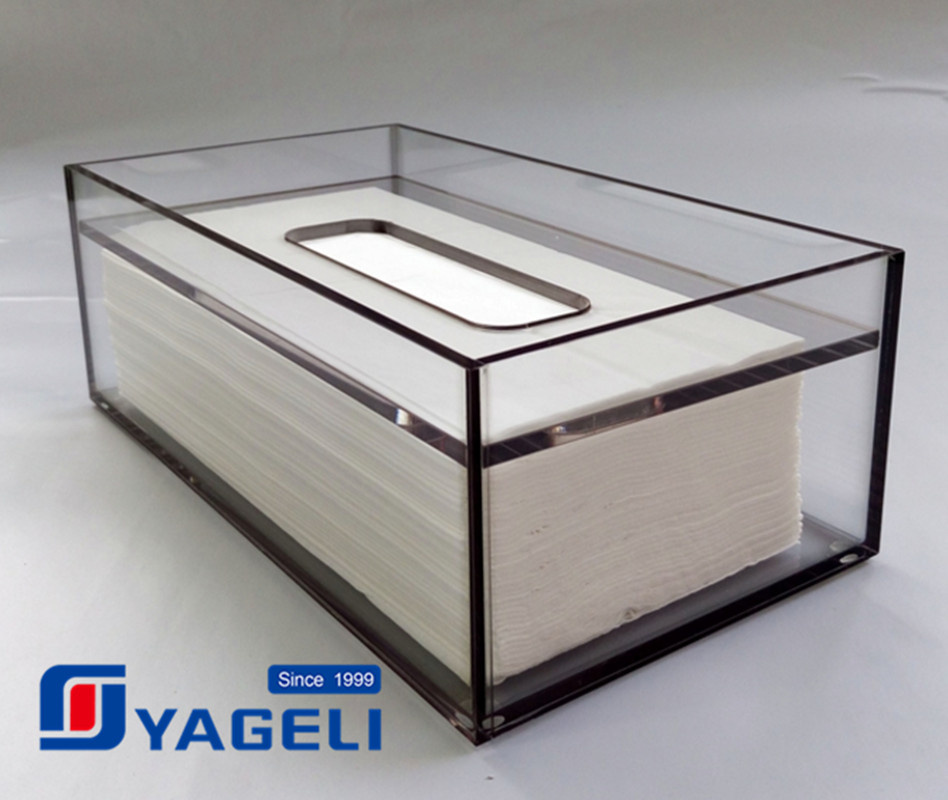 Custom Clear Acrylic Tissue Dispenser Box for Bathroom