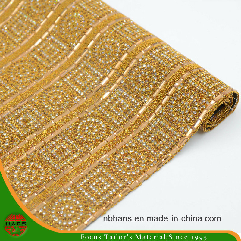 New Design Heat Transfer Adhesive Crystal Resin Rhinestone Mesh (HS17-08)