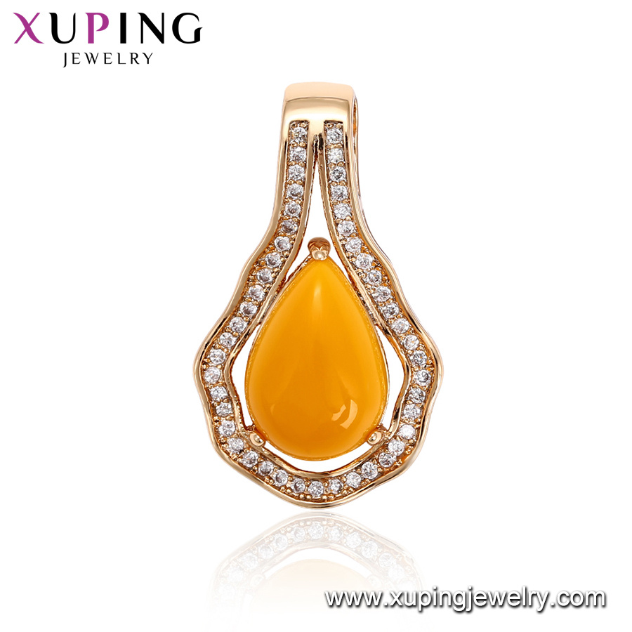 32569 Hot Sale Newest Lady Leaf Gold Plated Necklace Pendant