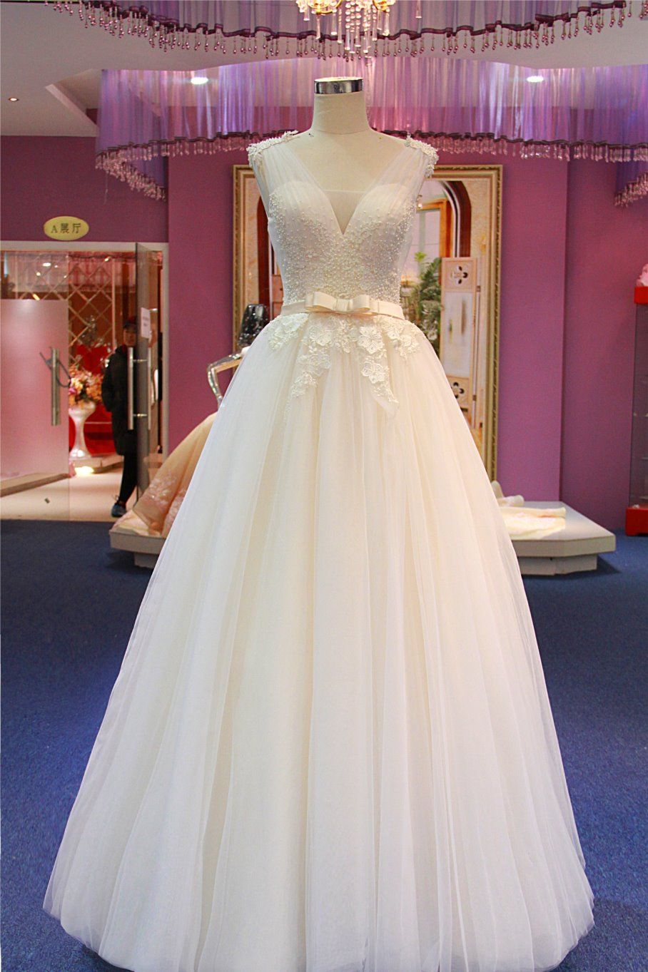 Fashion Pearls Bridal Weddin Dresses (Q90280)