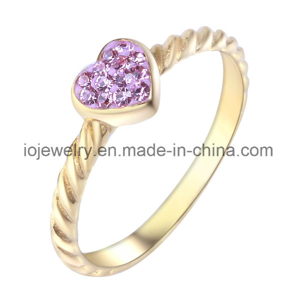 Simple Heart Shape Ring Stainless Steel